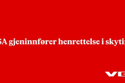 USA gjeninnfører henrettelse i skyting