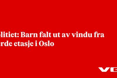 Politiet: Barn falt ut av vindu fra fjerde etasje i Oslo