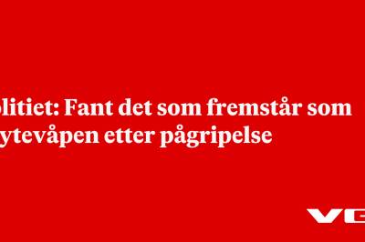 Politiet: Fant det som fremstår som skytevåpen etter pågripelse
