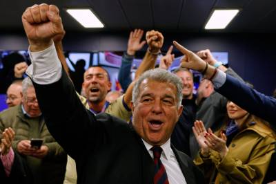 Gjenvalgt som Barcelona-president