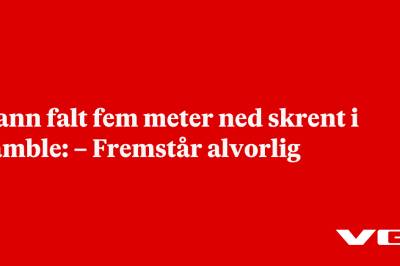 Mann falt fem meter ned skrent i Bamble: – Fremstår alvorlig