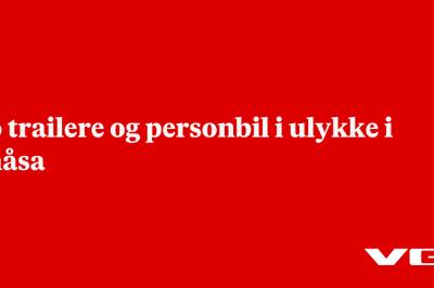 To trailere og personbil i ulykke i Snåsa
