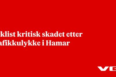 Syklist kritisk skadet etter trafikkulykke i Hamar