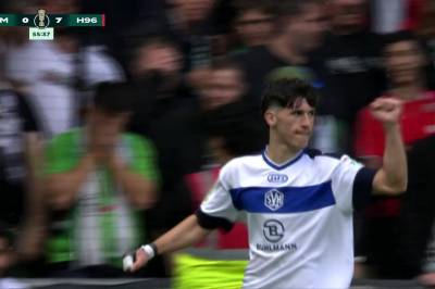 Ledjon Fikaj med mål mot Hannover 96
