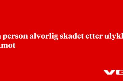 En person alvorlig skadet etter ulykke i Åmot
