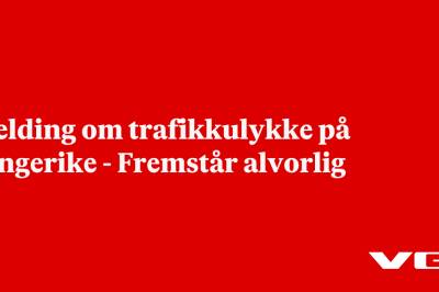 Melding om trafikkulykke på Ringerike - Fremstår alvorlig 