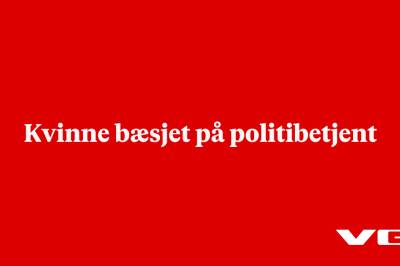 Kvinne bæsjet på politibetjent