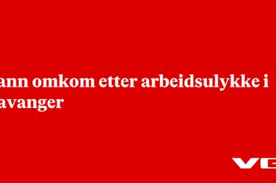 Mann omkom etter arbeidsulykke i Stavanger