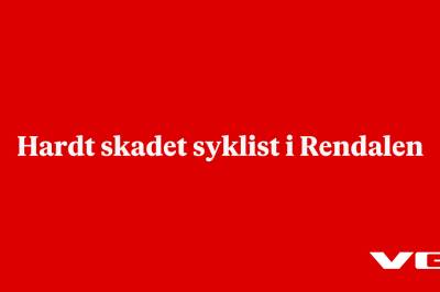 Hardt skadet syklist i Rendalen