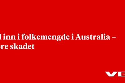 Bil inn i folkemengde i Australia – flere skadet