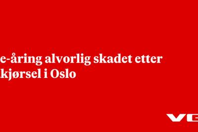 Tre-åring alvorlig skadet etter påkjørsel i Oslo