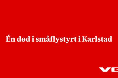 Én død i småflystyrt i Karlstad