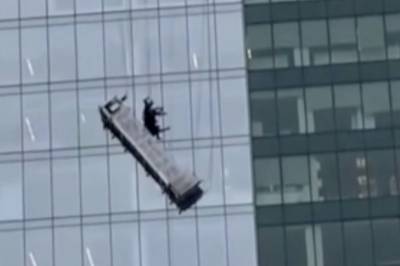 Henger fast 45 meter over bakken