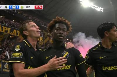 Axel Kouame med mål mot Hammarby
