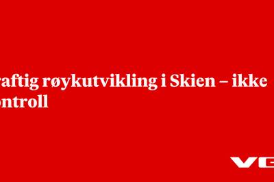 Krafitg røykutvikling i Skien – ikke kontroll