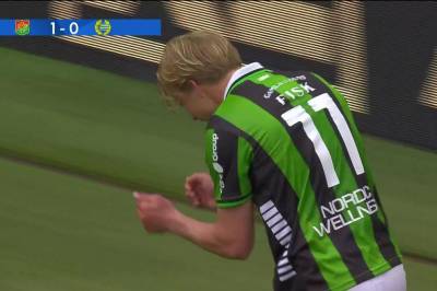 Rasmus Niklasson Petrovic setter 1-0 mot Hammarby