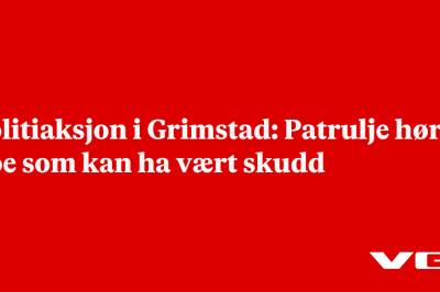 Politiaksjon i Grimstad: Patrulje hørte noe som kan ha vært skudd