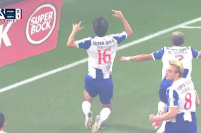 Hwang In-beom med mål mot Benfica