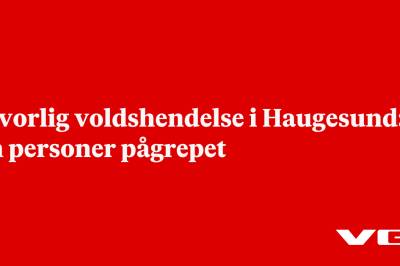Alvorlig voldshendelse i Haugesund: Én personer pågrepet