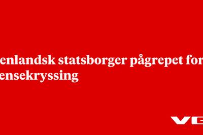 Utenlandsk statsborger pågrepet for grensekryssing
