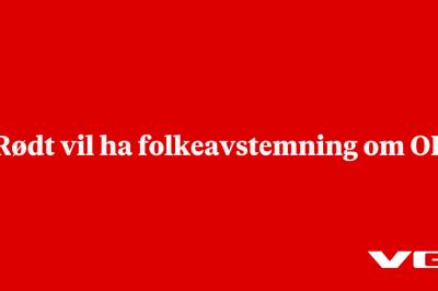 Rødt vil ha folkeavstemning om OL