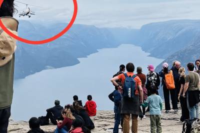 Guide reagerer etter lav flyging over Preikestolen: – Aldri opplevd før