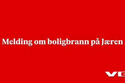 Melding om boligbrann på Jæren