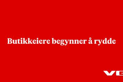 Butikkeiere begynner å rydde