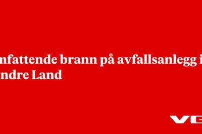 Omfattende brann på avfallsanlegg i Søndre Land
