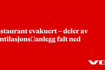 Restaurant evakuert – deler av ventilasjons­anlegg falt ned