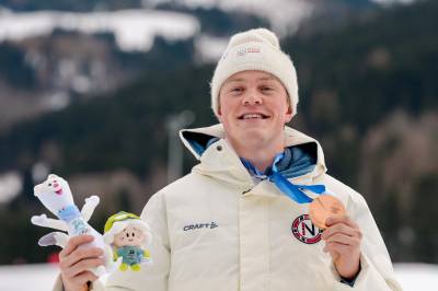 OL-bronsevinner til sykehus etter stygt fall