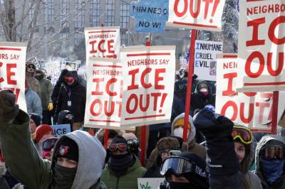 Demonstrerte i 29 minusgrader