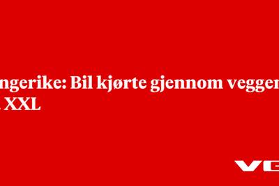 Ringerike: Bil kjørte gjennom veggen på XXL