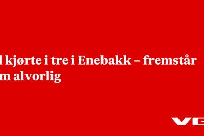 Bil kjørte i tre i Enebakk – fremstår som alvorlig