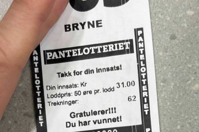 Vant én million på pantelotteriet: – Måtte telle nullene