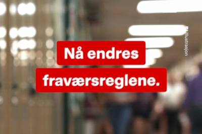 Fraværsregel endres for videregående