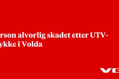Person alvorlig skadet etter UTV-ulykke i Volda