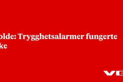 Molde: Trygghetsalarmer fungerte ikke