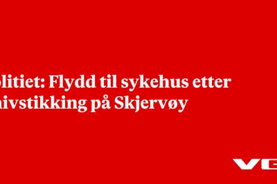 Politiet: Flydd til sykehus etter knivstikking på Skjervøy