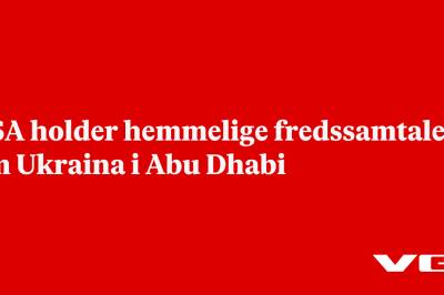 USA holder hemmelige fredssamtaler om Ukraina i Abu Dhabi