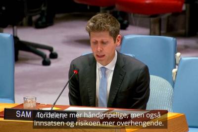 Sam Altman advarte FNs sikkerhetsråd: – Øyeblikket krever ekstrem forsiktighet