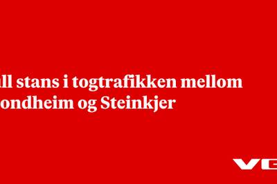 Full stans i togtrafikken mellom Trondheim og Steinkjer