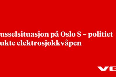 Trusselsituasjon på Oslo S – politiet brukte elektrosjokkvåpen
