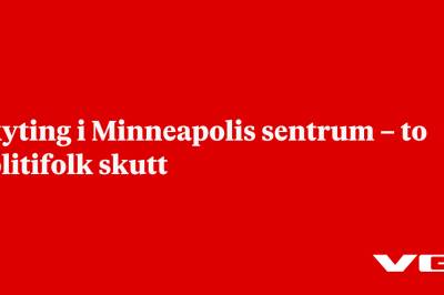 Skyting i Minneapolis sentrum – to politifolk skutt