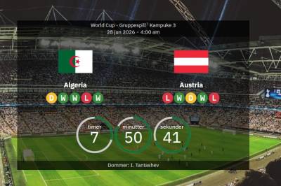 Algerie mot Østerrike: VM 2026 – lagoppstillinger, statistikk og spådom