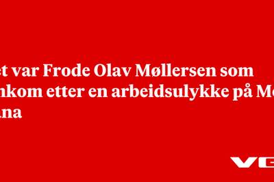 Det var Frode Olav Møllersen som omkom etter en arbeidsulykke på Mo i Rana