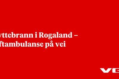Hyttebrann i Rogaland – luftambulanse på vei