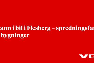 Brann i bil i Flesberg – spredningsfare til bygninger