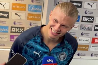 Haaland fikk pressen til å le: – Kjæresten min er ikke alltid så fornøyd