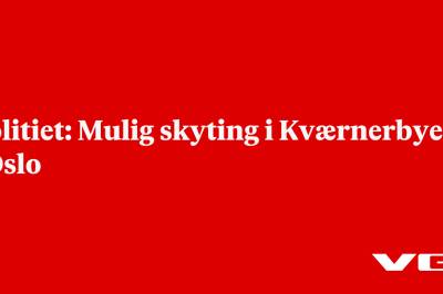 Politiet: Mulig skyting i Kværnerbyen i Oslo